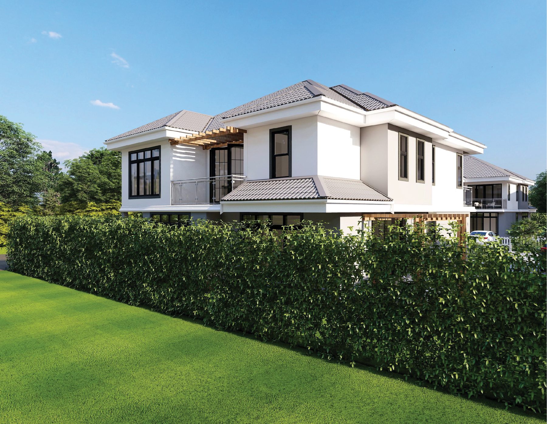 Cedar Homes maisonette with its private garden